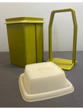 Vintage Tupperware Pickle Pepper Keeper Olive Avocado Green Deli 3 Piece